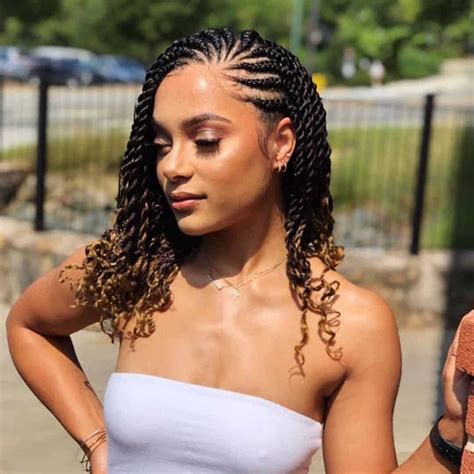 Stunning Side Cornrow Twist Hairstyle