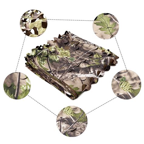 AUSCAMOTEK 300D Woodland Camo Netting Camouflage Net Hunting Blinds 5x6 ...
