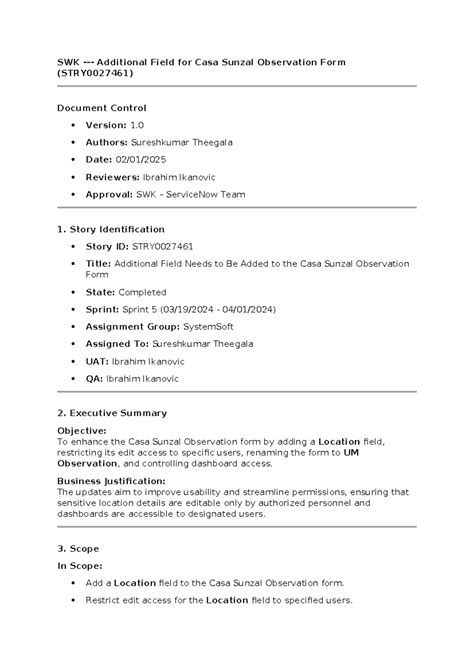 SWK - Additional Field for Casa Sunzal Observation Form (STRY0027461 ...