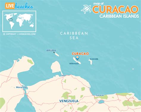 Map Of Beaches In Curacao