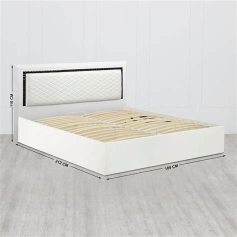 Buy Helen King Bed with Hydraulic Storage - White from Home Centre at ...