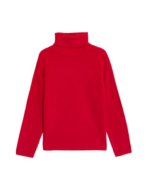 Buy Ribbed Roll Neck Jumper at Marks & Spencer