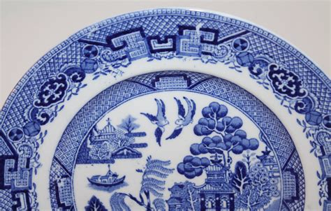 19th Century Blue Willow Plates Made by L. Bamberger and Co. For Sale ...