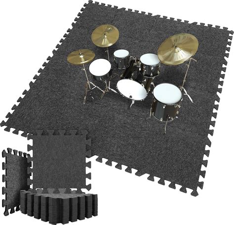 Amazon.com: Nuanchu 20 Pcs Thick Sound Absorbing Interlocking Floor ...