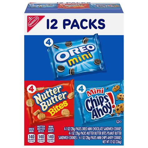 CHIPS AHOY!/NUTTER BUTTER/OREO Nabisco Cookie Variety Pack OREO Mini ...