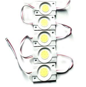 Wizzo 5 Pieces (WHITE) 12 Volt 2.4 Watt DC Coin LED Module Light Strip ...