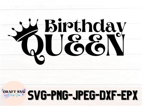 Buy Birthday Queen SVG Jpeg Png Dxf Eps Birthday Queen Online in India ...