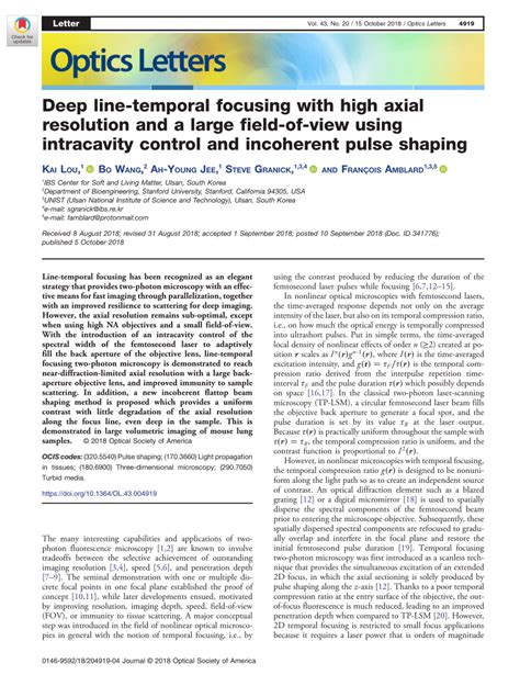 Image result for Deep Tissue Focusing