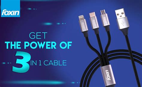 Foxin FDC-MAC01 3-in-1 USB Cable (Black Nylon Braided) - Buy Foxin FDC ...