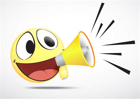 Emoticon with speaker 619930 Vector Art at Vecteezy