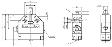 BNS04A8 (BNS 819-FD-60-101-FD-S80L) Mechanical single position limit ...