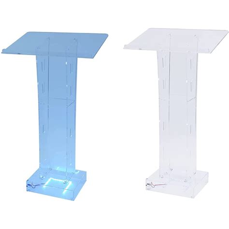 Buy Transparent Podium Clear Lecturn, Led Light Design, Professional ...