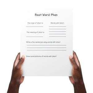 Phon--2 Pg Greek Root Anchor Chart and Worksheet, Prefix, Suffix ...