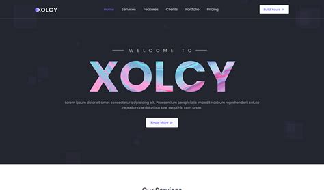 Xolcy - Angular Responsive Landing Page
