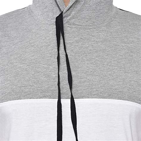 Buy VIMAL JONNEY Cotton Blended Color Block Half Sleeves Hooded Grey T ...