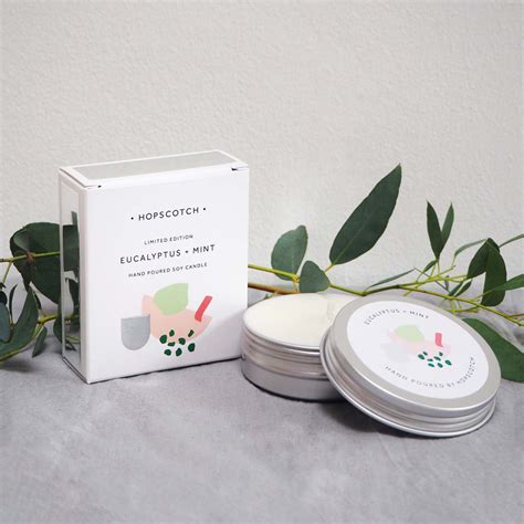 Eucalyptus + Mint Scented Soy Candle Limited Edition • HOPSCOTCH