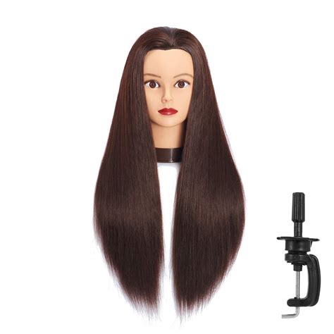 VIEWS 26"-28" Long Hair Mannequin Head Synthetic Fiber Hair Hairdresser ...