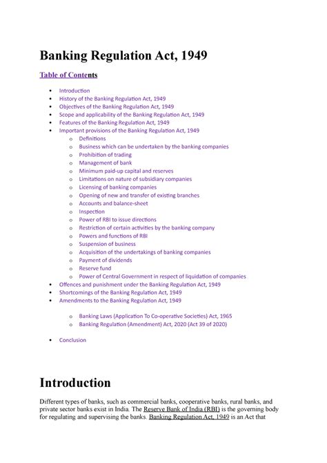 Banking Regulation In India Overview at David Penny blog