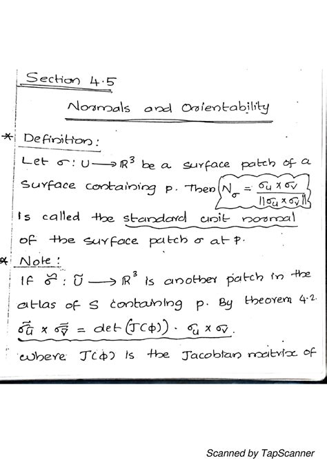 Section 4.5 Normals and Orientability(multivariate calculus and ...