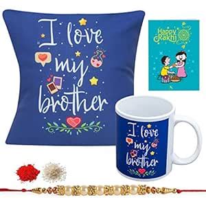 Buy Kaameri Bazaar Rakhi gift for brother, I love my brother Quote ...