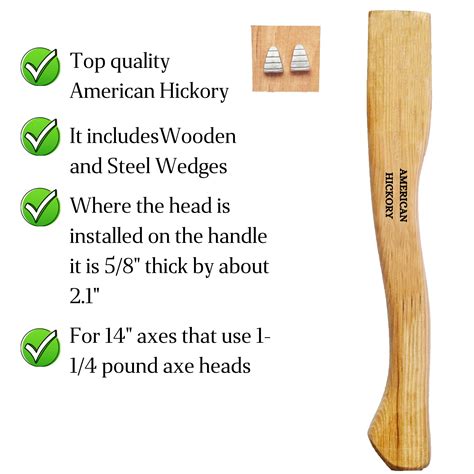 Hickory Wood Handles 2 Pack American Hickory Axe Handle Replacement