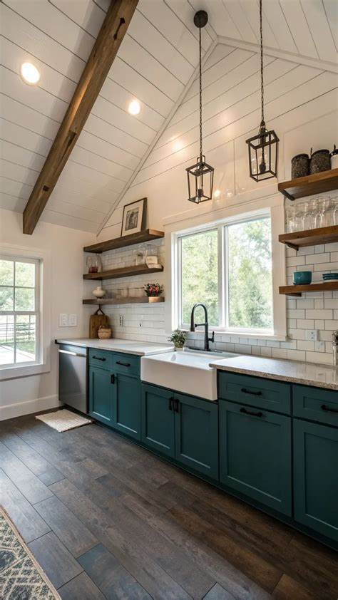 Teal Kitchen Cabinets: A Bold Design Statement for Modern Homes ...