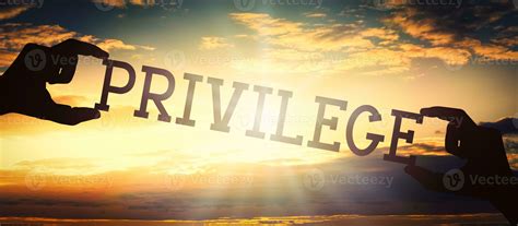 Privilege - Human Hands Holding Black Silhouette Word 23848093 Stock ...