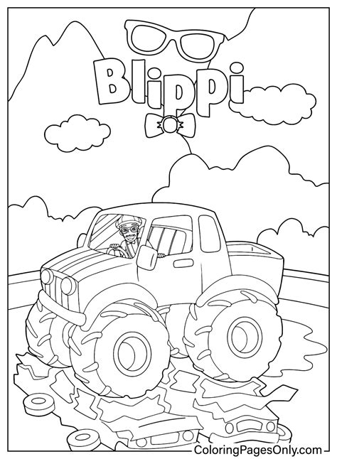 Blippi coloring sheet for kids free printable coloring pages – Artofit