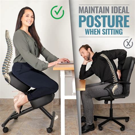 Buy Ergonomic Kneeling Chair Home Office Chairs Thick Cushion Pad ...