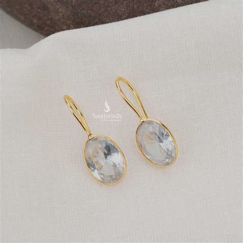 Leora Gold Plated Oval Drop Earrings | Versatile & Stylish Jewellery ...