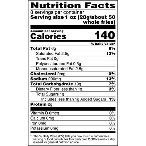 Mcdonalds Fries Nutrition Information - Nutrition Information