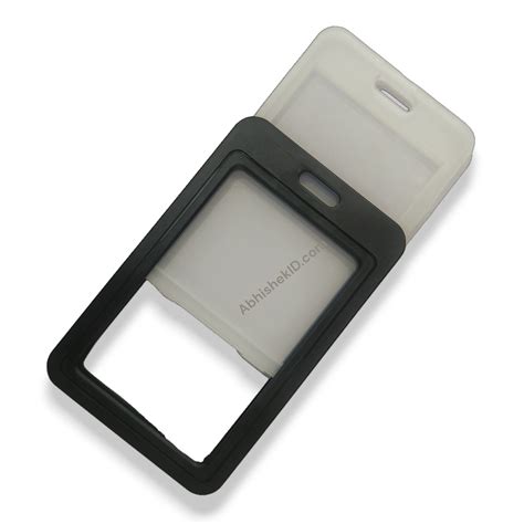 Black Jacket Holder - Heavy Indian Grade 54X86MM Vertical PVC Transpar ...