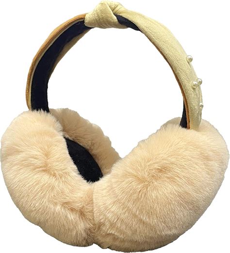 Soft Ear Muffs for Women Winter Outdoor Ear Warmers Faux Fleece Fur ...