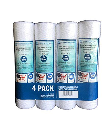 Buy WF-SW1020 2.5"x10" String Wound Sediment Water Filter Cartridge by ...