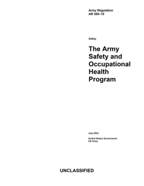 Army Regulation AR 385-10 The Army Safety and Occupational Health ...