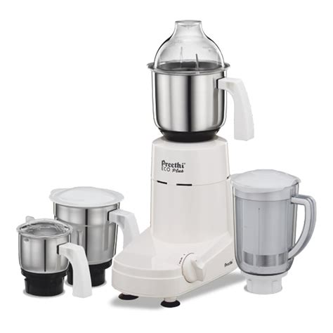 Buy Preethi Eco Plus Mixer Grinder for Kitchen|750 Watt Mixie, 4 jars ...