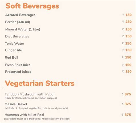 Menu at Marea - Bar Lounge, Bengaluru