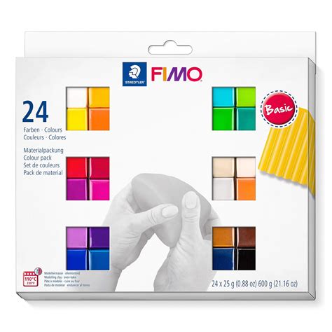 Staedtler Fimo Soft 8023 02 Oven Hardening Modelling Clay 24 Half ...