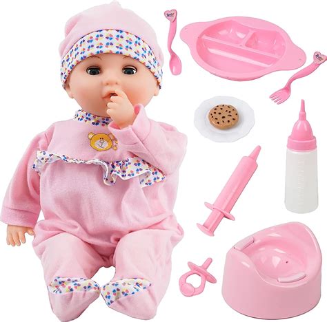 Amazon.com: Toy Choi's 16 Inch Interactive Baby Doll Pink - Talking ...