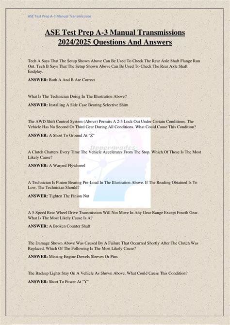 Image result for ASE Test Questions