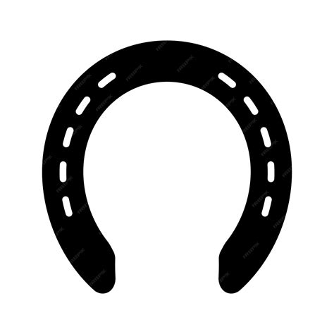 Hufeisen-Silhouette, Fortune-Glück-Symbol-Illustration. | Premium Vektor