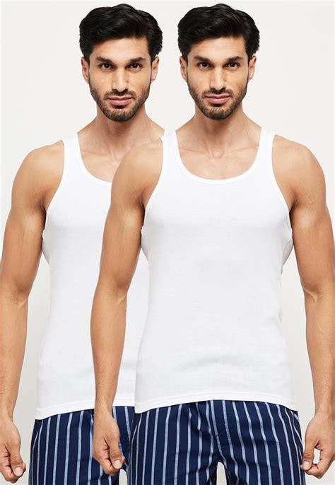 Buy Solid Vest - Pack of 2 Online at just Rs. 499.0 - 1000011284945 ...