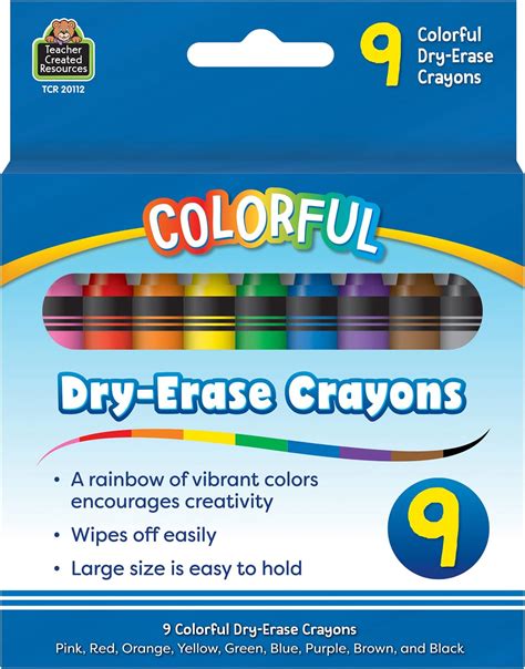 Amazon.com: Crayola Washable Dry Erase Crayons (8ct), Includes Eraser ...
