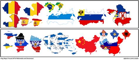 Country Flag Map Comic Studio
