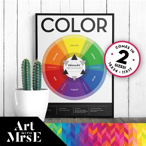 Printable Artist Color Wheel Color Wheel Art Project For Middle School