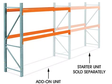 Add-On Unit for Pallet Rack - 108 x 36 x 96" H-7462-ADD - ULINE