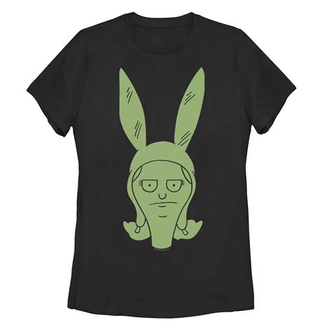 Juniors' Bob's Burgers Louise Big Head Green Hue Tee