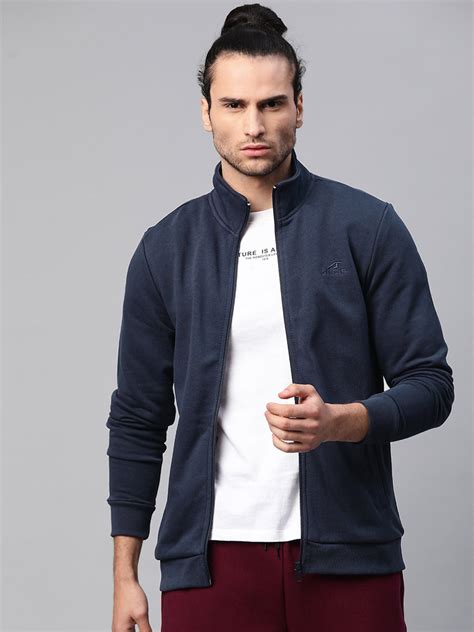 Alcis Men Solid Navy Blue Sweatshirts MJKAW200032-S