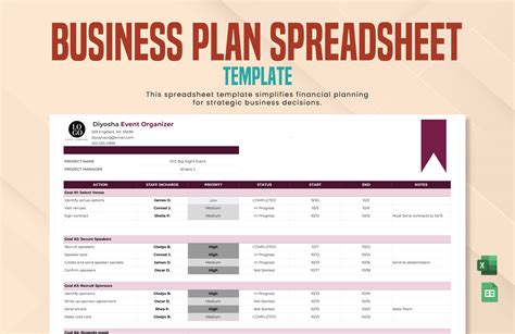 Business Plan Template Excel Spreadsheet 的图像结果