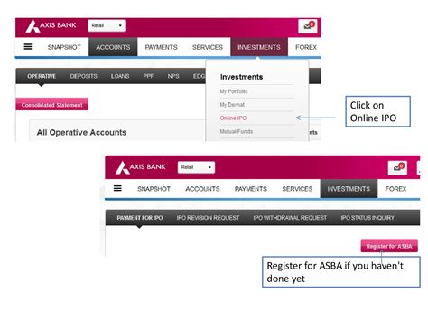How to apply IPO online with ASBA through Axis Bank NetBanking? - IPO Watch
